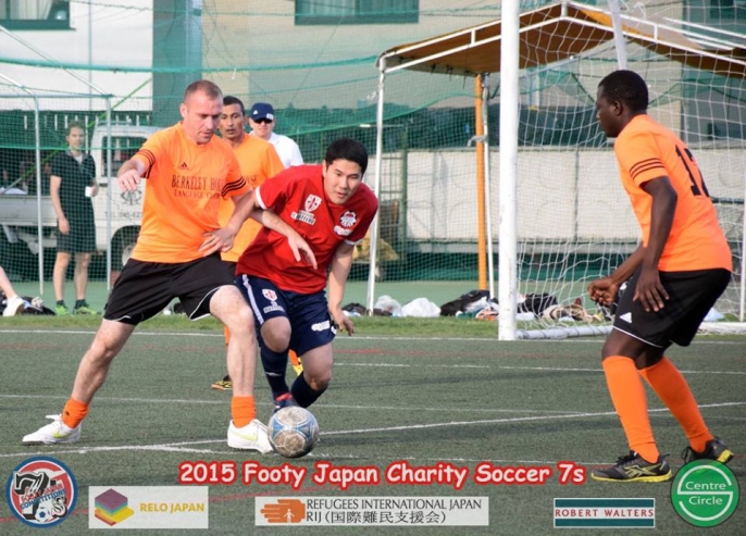 Kaz makes his move - Footy Competitions Japan Charity Soccer 7s 2015