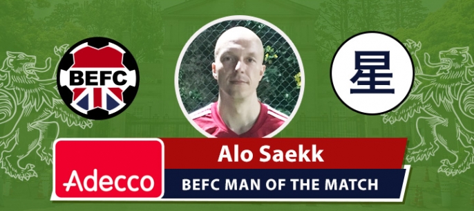 Adecco BEFC Man of the Match Award - Alo Saekk
