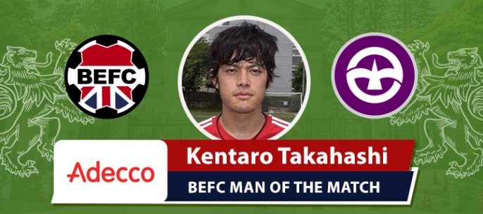 Adecco BEFC Man of the Match Award - Kentaro Takahashi vs Machida FC