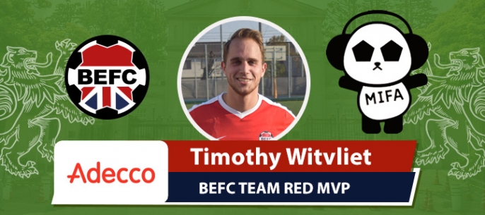 Adecco BEFC Red Team MIFA Embassy Cup MVP- Timoth Witvliet