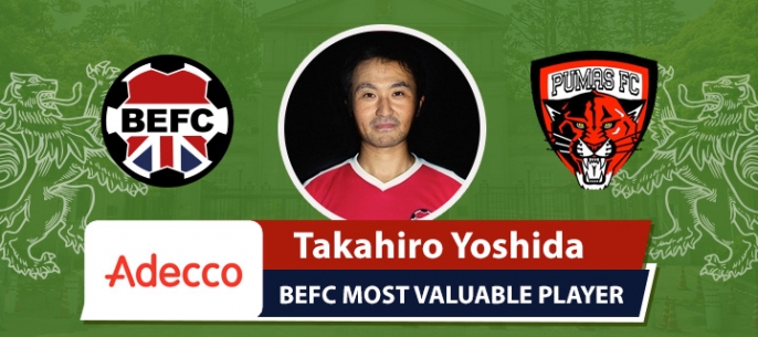 Adecco BEFC Most Valuable Player vs Pumas - Taka Yoshida