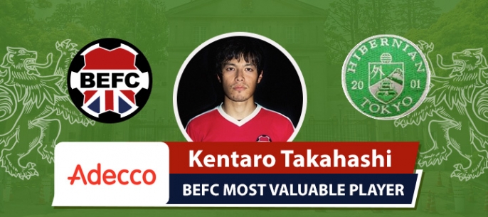 Adecco MVP BEFC vs Hibernian - Kentaro Takahashi