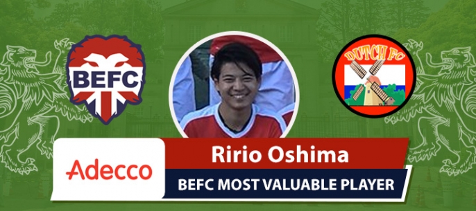 Adecco BEFC Most Valuable Player vs Dutch FC - Ririo Oshima
