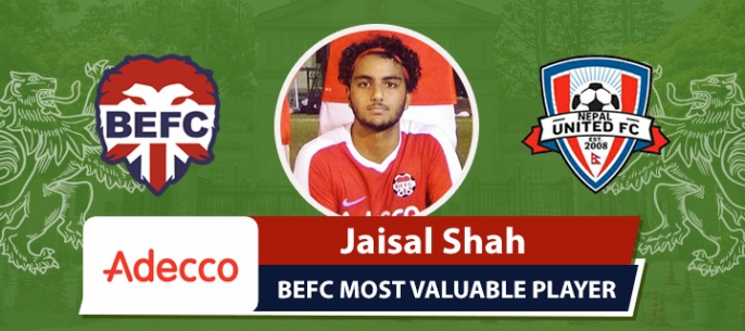 Adecco MVP BEFC Lions vs Nepal FC - Jaisal Shah