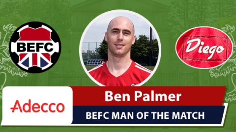 Adecco BEFC Man of the Match Award - Ben Palmer vs El Diego