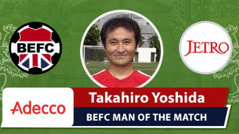 Adecco BEFC Man of the Match Award - Takahiro Yoshida vs JETRO
