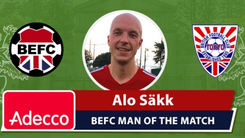 Adecco BEFC Man of the Match Award - Alo Säkk