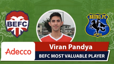 Adecco BEFC Lions MVP vs Bruno FC - Viran Pandya