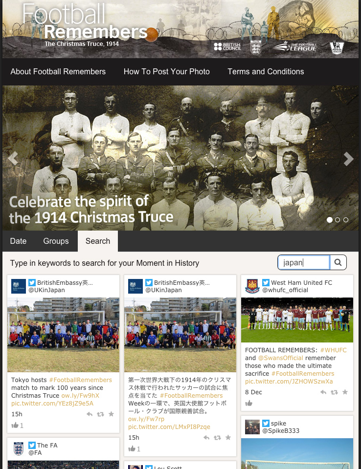 Football Remembers Website with BEFC