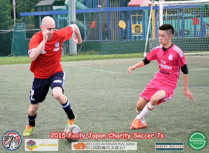 Ben goes for a run - Footy Competitions Japan Charity Soccer 7s 2015