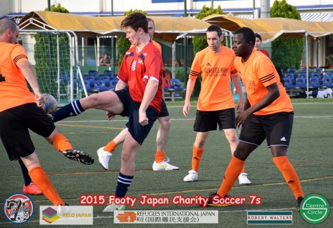 Berkely stop to adire Theo - Footy Competitions Japan Charity Soccer 7s 2015