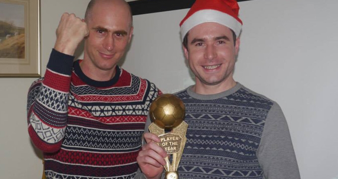 BEFC Christmas Party 2014 - Player of the Year Ewan Walton