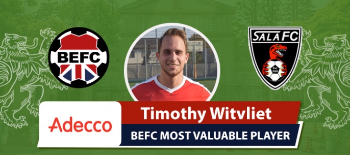 Adecco BEFC Most Valuable Player vs Sala - Timothy Witvliet