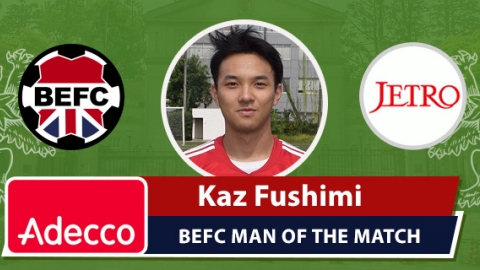 Adecco BEFC Man of the Match Award - Kaz Fushimi