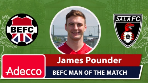 Adecco BEFC Man of the Match Award - James Pounder