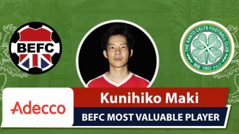 Adecco BEFC Most Valuable Player vs Kanto Celts - Kunihiko Maki