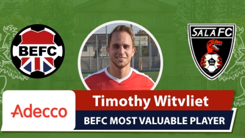 Adecco BEFC Most Valuable Player vs Sala - Timothy Witvliet